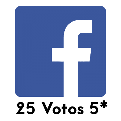 25 votos 5 estrellas facebook